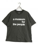 NEIGHBORHOOD×fAWAネイバーフッド×）の古着「a museum for the peopleプリントTシャツ」｜グレー×ホワイト