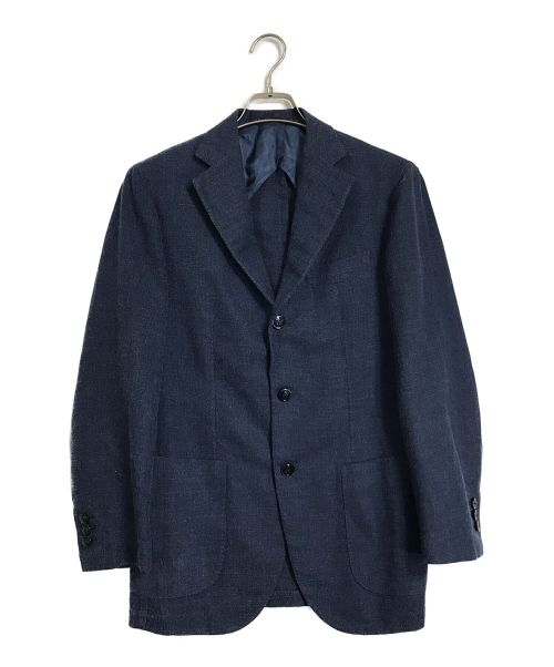 BARBA（バルバ）BARBA (バルバ) リネン混テーラードジャケット ネイビー サイズ:46の古着・服飾アイテム