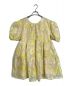 Sister Jane（シスタージェーン）の古着「Gloss Floral Mini Smock Dress  22SJ01DR1292YLW   Sister Jane/シスタージェーン  イエロー　ベージュ　花柄ブラウス　半袖」｜イエロー×ベージュ