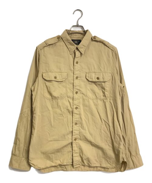 RRL（ダブルアールエル）RRL (ダブルアールエル) ミリタリーシャツ New Military ニューミリタリー　コットンシャツ ベージュ サイズ:Lの古着・服飾アイテム