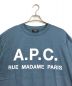 A.P.C. (アーペーセー) ﾛｺﾞプリントTシャツ　ブルー　アーペーセー/A.P.C. ブルー サイズ:XL：4480円