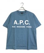 A.P.C.アーペーセー）の古着「A.P.C.　　プリントTシャツ　ブルー」｜ブルー