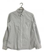INDIVIDUALIZED SHIRTSインディビジュアライズドシャツ）の古着「ストライプBDシャツ」｜グレー×ホワイト