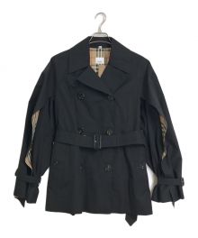 BURBERRY（バーバリー）の古着「BURBERRY　トロピカルギャバジン トレンチジャケット　　80711371」｜ブラック