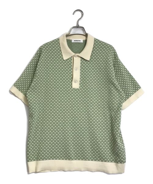 MONKEY TIME（モンキータイム）MONKEY TIME (モンキータイム) MONKEY TIME　　COTTON RETRO JACQUARD PL/ポロシャツ　　8318-117-0067 グリーン サイズ:Sの古着・服飾アイテム