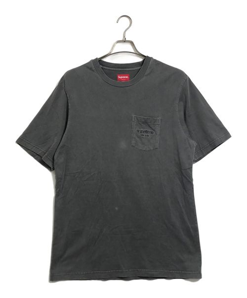 SUPREME（シュプリーム）Supreme (シュプリーム) Supreme　　オーバーダイポケットTシャツ グレー サイズ:Mの古着・服飾アイテム