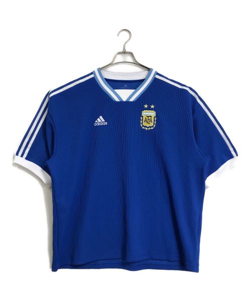 adidas（アディダス）adidas (アディダス) ゲームシャツ　アルゼンチン代表　ビッグサイズ　スポーツ　Tシャツ ブルー サイズ:XLの古着・服飾アイテム