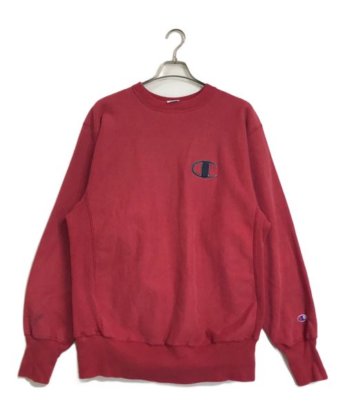 Champion（チャンピオン）Champion (チャンピオン) Champion　　90’Sリバースウィーブスウェット　トリコタグ エラー品 レッド サイズ:XLの古着・服飾アイテム