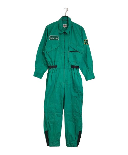 BENETTON（ベネトン）BENETTON (ベネトン) F1 つなぎ　オールインワン　ジャンプスーツ グリーン サイズ:Lの古着・服飾アイテム