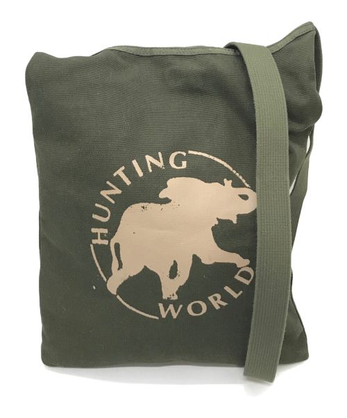 HUNTING WORLD（ハンティングワールド）HUNTING WORLD (ハンティングワールド) HUNTING WORLD　　ショルダーバッグ カーキ サイズ:実寸参照の古着・服飾アイテム