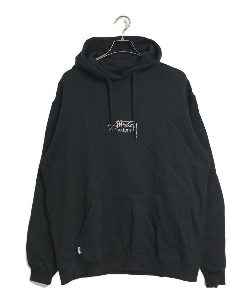 stussy（ステューシー）stussy (ステューシー) プルオーバーパーカー　フーディ　起毛 ブラック サイズ:Mの古着・服飾アイテム