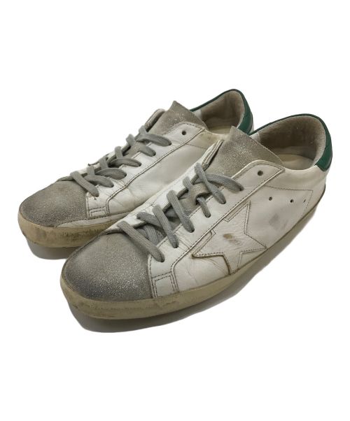 GOLDEN GOOSE（ゴールデングース）GOLDEN GOOSE (ゴールデングース) ヴィンテージ加工スニーカー ホワイト×グリーン サイズ:EU41の古着・服飾アイテム