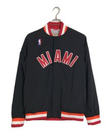 MITCHELL & NESS（ミッチェルアンドネス）の古着「マイアミヒートジャケット　MIA NBA」｜レッド×ブラック