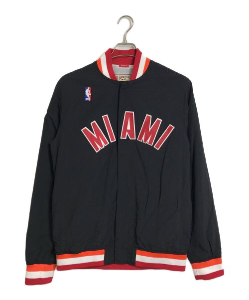 MITCHELL & NESS（ミッチェルアンドネス）MITCHELL & NESS (ミッチェルアンドネス) マイアミヒートジャケット　MIA NBA レッド×ブラック サイズ:Sの古着・服飾アイテム