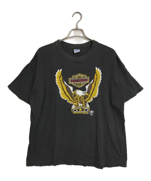 HARLEY-DAVIDSON（ハーレーダビッドソン）HARLEY-DAVIDSON (ハーレーダビッドソン) SALEM SPORTSWEAR (サレム スポーツウェア) 80’ＳヴィンテージTシャツ  / プリントTシャツ ブラック サイズ:XLの古着・服飾アイテム