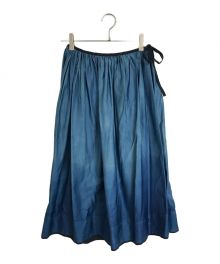 quitan（キタン）の古着「quitan　藍染めラップ スカート グラデーションスカート」｜ネイビー