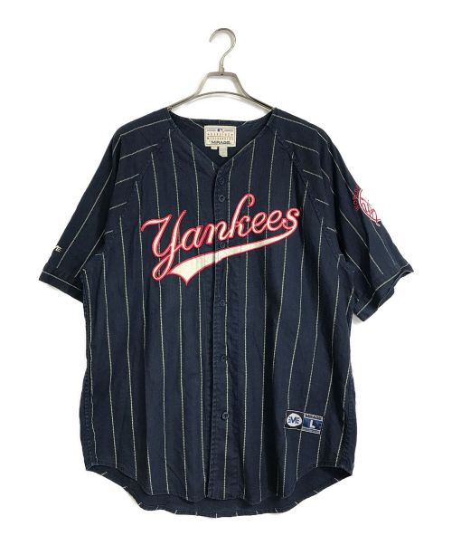 MLB MIRAGE（エムエルビー ミラージュ）MLB MIRAGE (エムエルビー ミラージュ) 【古着】ベースボールシャツ　yankees MARTINEZ 90’ｓ　baseball shirt  半袖　S/S  old ネイビー サイズ:Lの古着・服飾アイテム