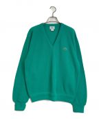 IZOD LACOSTEアイゾッド ラコステ）の古着「70’ｓアクリルVネックニット　　IZOD LACOSTE    USA製」｜グリーン