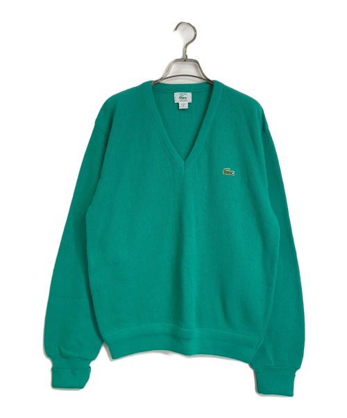 IZOD LACOSTE（アイゾッド ラコステ）IZOD LACOSTE (アイゾッド ラコステ) 70’ｓアクリルVネックニット　　IZOD LACOSTE    USA製 グリーン サイズ:Mの古着・服飾アイテム