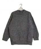 N.HOOLYWOODエヌ ハリウッド）の古着「コンパイル クルーネック ニットCOMPILE CREWNECK KNIT」｜グレー×パープル