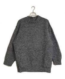 N.HOOLYWOOD（エヌ ハリウッド）の古着「コンパイル クルーネック ニットCOMPILE CREWNECK KNIT」｜グレー×パープル