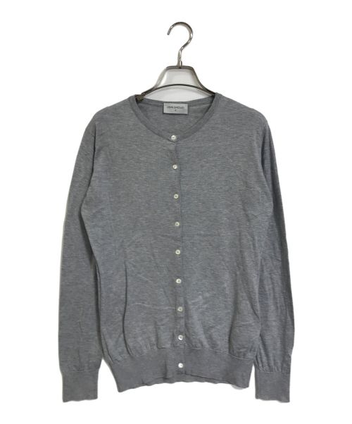 JOHN SMEDLEY（ジョンスメドレー）JOHN SMEDLEY (ジョンスメドレー) コットンニットカーディガン　薄手 グレー サイズ:Mの古着・服飾アイテム