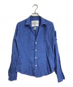 Frank&Eileenフランクアンドアイリーン）の古着「リネンシャツ　長袖シャツ　麻　L/S Linen Shirt」｜ブルー