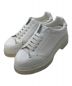 MM6 Maison Margiela（エムエムシックス メゾンマルジェラ）の古着「MM6 Maison Margiela　　レザーローカットスニーカー　　S59WQ0058」｜ホワイト