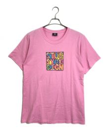 stussy（ステューシー）の古着「プリントTシャツ　stussy（ステューシー）メンズ　ピンク　Mサイズ　」｜ピンク