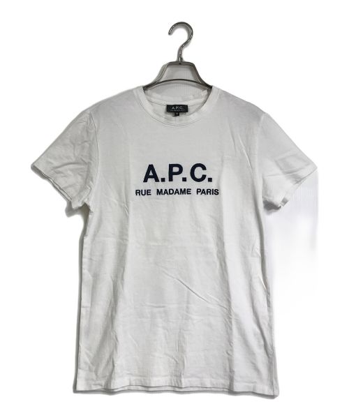 A.P.C.（アーペーセー）A.P.C. (アーペーセー) A.P.C.　　ロゴ刺繍Tシャツ ホワイト サイズ:XSの古着・服飾アイテム