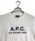 A.P.C. (アーペーセー) A.P.C.　　ロゴ刺繍Tシャツ ホワイト サイズ:XS：5000円