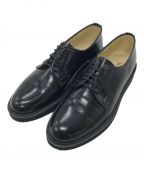 HARUTAハルタ）の古着「VIBRAM SOLEポストマンタイプシューズ　HARUTA （ハルタ）　革靴　ブラック　24.5cm」｜ブラック