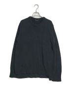 DEUXIEME CLASSEドゥーズィエム クラス）の古着「C/N Slit Knit  クルーネック スリットニット」｜ブラック