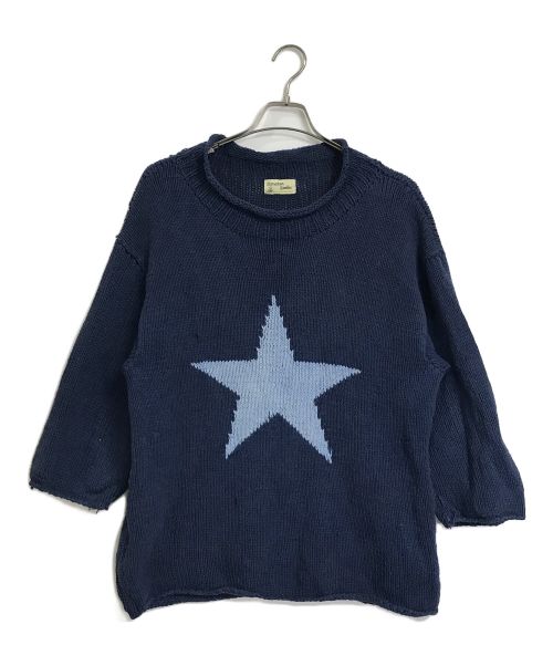 Niche.（ニッチ）Niche. (ニッチ) macmahon knitting millsスターニット ブルー サイズ:実寸参照の古着・服飾アイテム