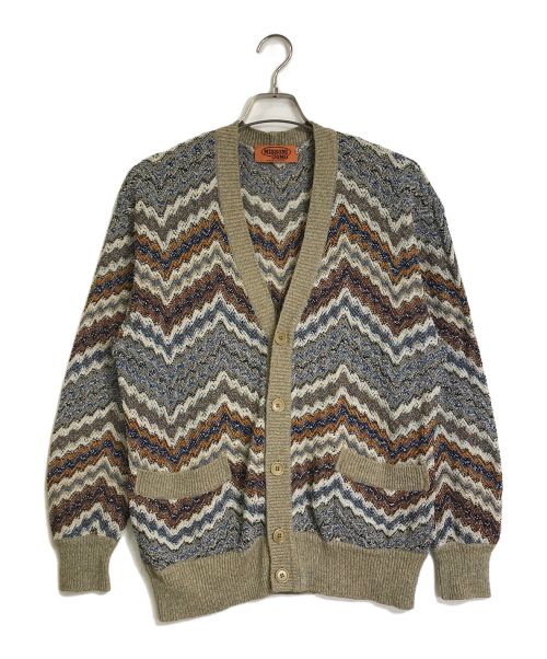 MISSONI UOMO（ミッソーニウオモ）missoni uomo (ミッソーニウオモ) missoni uomo　　マルチカラーコットンリネンカーディガン マルチカラー サイズ:実寸参照の古着・服飾アイテム