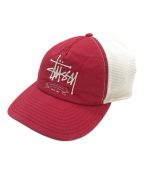 stussyステューシー）の古着「stussy　　メッシュキャップ」｜レッド