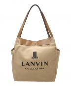 LANVIN COLLECTIONランバンコレクション）の古着「キャンバストートバッグ　大容量　収納ポケット多め」｜ベージュ