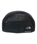 SUPREME×THE NORTH FACEシュプリーム×ザ ノース フェイス）の古着「NF0A3KW　　17AW Leather Roo ll Lumbar Pack/レザーボディーバッグ　　THE NORTH FACE」｜ブラック