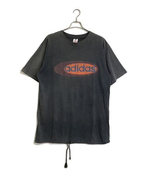 adidas（アディダス）adidas (アディダス) adidas　ヴィンテージドローコード付きTシャツ ブラック サイズ:SMの古着・服飾アイテム