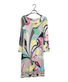 Emilio Pucci（エミリオ プッチ）の古着「総柄ワンピース　レーヨンワンピース　ロングワンピース」｜マルチカラー