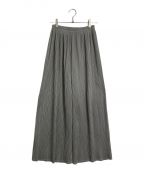 PLEATS PLEASEプリーツプリーズ）の古着「ワイドプリーツパンツ　pleats  pants PP04-JF643」｜グレー