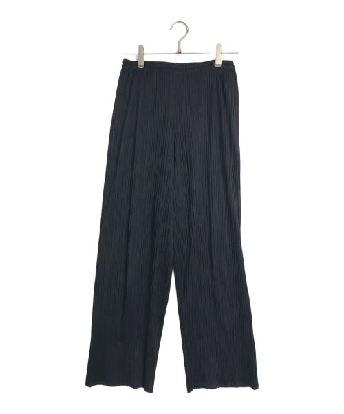 PLEATS PLEASE（プリーツプリーズ）PLEATS PLEASE (プリーツプリーズ) プリーツワイドパンツ　pleats  pants PP04-JF609 ブラック サイズ:3の古着・服飾アイテム