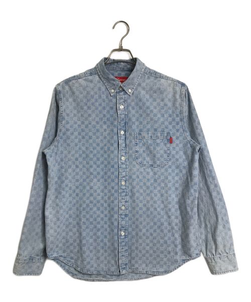 SUPREME（シュプリーム）SUPREME (シュプリーム) 18AW  チェッカーデニムシャツ　インディゴ インディゴ サイズ:Mの古着・服飾アイテム