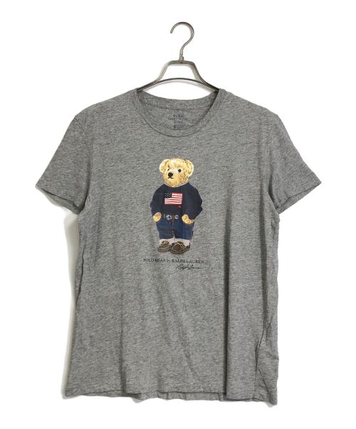 POLO RALPH LAUREN（ポロ・ラルフローレン）POLO RALPH LAUREN (ポロ・ラルフローレン) 星条旗ニットスタイルポロベアーＴシャツ　　POLO BEAR グレー サイズ:Mの古着・服飾アイテム