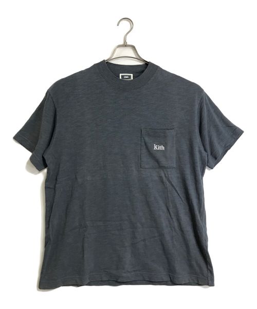 KITH（キス）KITH (キス) ポケットTシャツ　オーバーサイズ　S/S  半袖 ネイビー サイズ:Lの古着・服飾アイテム