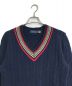 POLO RALPH LAUREN (ポロ・ラルフローレン) No67 ナンバリングカシミヤ混チルデンセーター Vネックニット ネイビー サイズ:XS：12000円