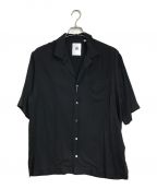 PT TORINOピーティートリノ）の古着「オープンカラーシャツ　半袖シャツ　レーヨンシャツ　S/S」｜ブラック