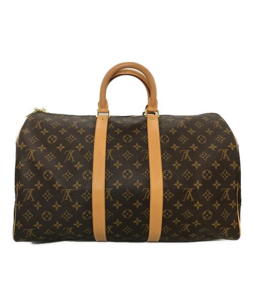 LOUIS VUITTON（ルイ ヴィトン）LOUIS VUITTON (ルイ ヴィトン) キーポル45 モノグラム トラベルバッグ ボストンバッグ ベージュ×ブラウン サイズ:45の古着・服飾アイテム