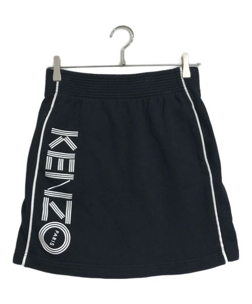 KENZO（ケンゾー）KENZO (ケンゾー) サイドラインロゴミニスカート/スポーツスカート/ポケット ブラック サイズ:XSの古着・服飾アイテム