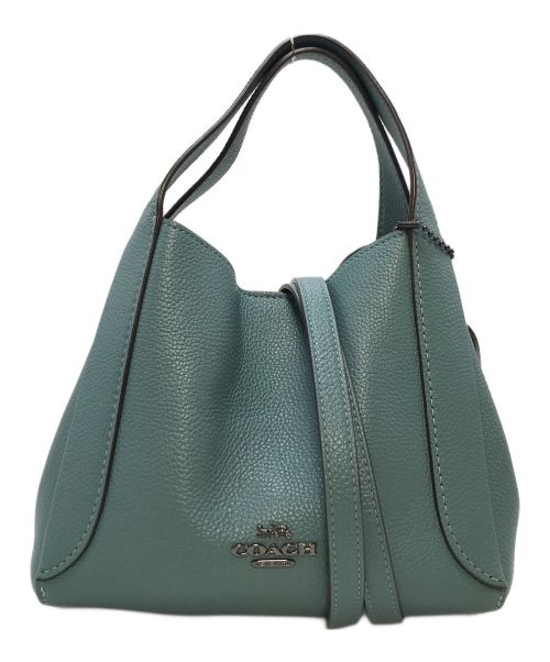 COACH（コーチ）COACH (コーチ) ハドリーホーボー21/ぺブル レザー/クロスバッグ ブルー サイズ:実寸参照の古着・服飾アイテム